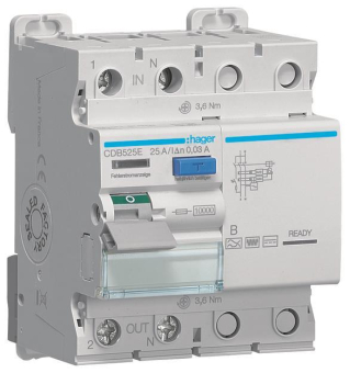 Hager Fi-Schalter 2polig 10kA    CDB525E 