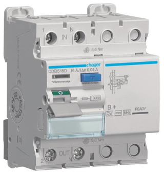 Hager Fi-Schalter 2polig 10kA    CDB516D 