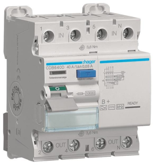 Hager Fi-Schalter 4polig 10kA    CDB640D 