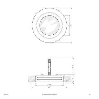 EVN LED-Einbauleuchte starr    L20300102 