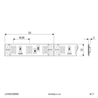 EVN LED Strip 4,8W/m 5m   LSTR2012305002 