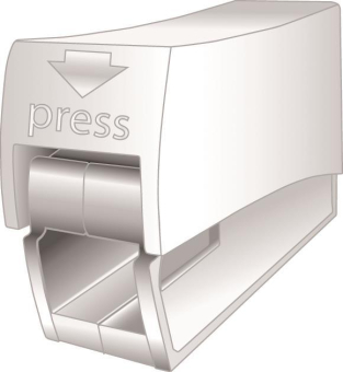 Hellermann HECL-2/1-PA66-WH Steckklemme 