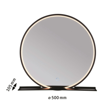 PAULM Spiegel Miro IP44 10,5W sw  71090 