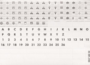 Legrand 004999 Blatt m.Symbolen 