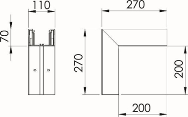 OBO GK-A70110LGR Außeneck 70x110mm PVC 