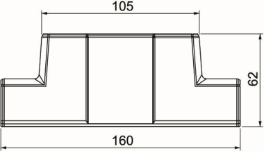 OBO GK-TR53100AL T-Stück Adapter f.Rapid 