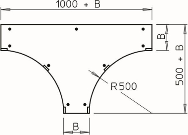 OBO WDTRL 600 DD Deckel T-Abzweigstück 