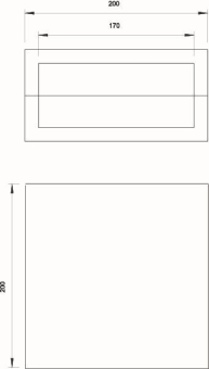 OBO FBA-F Fertigrahmen 200x200x100 rot 