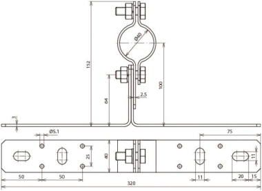DEHN Wandbefestigung NIRO mit b   105140 