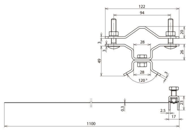 DEHN Befestigungsschelle fur Roh  105160 