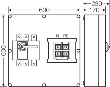 HENS Mi-Lasttrennschaltergehäuse  MI7865 