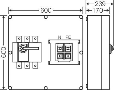 HENS Mi-Lasttrennschaltergehäuse  MI7865 