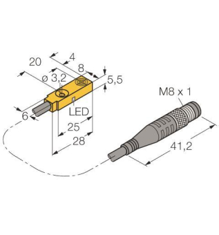 Turck Induktiver BI2-Q5,5-AP6X-0,3-PSG3M 