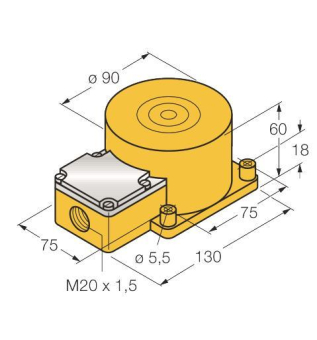 TURCK NI50-K90SR-Y1,       NI50-K90SR-Y1 