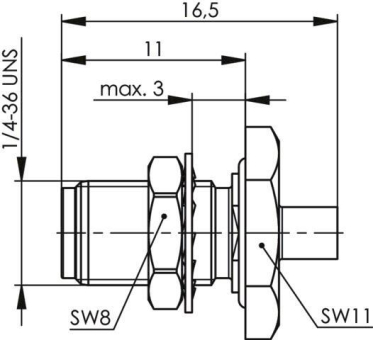 TG   SMA-Kabeleinbaubuchse G10 100024717 
