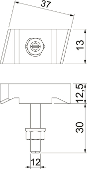 OBO MS50HB M12x30 ZL Hakenkopfschraube f 