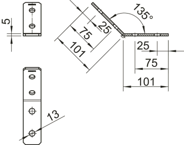 OBO GMS 4 VW 45 FT Verbindungswinkel 45° 