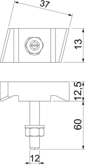 OBO MS50HB M12x60 ZL Hakenkopfschraube f 