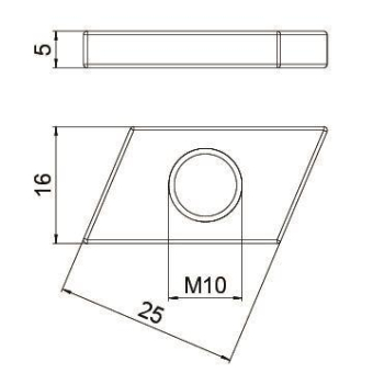 OBO ACMSN M10 A4 Gleitmutter 