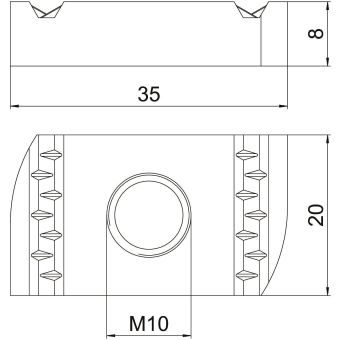 OBO MS41SN M10 A4 Gleitmutter 