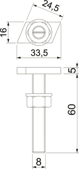 OBO ACMHB M8x60 A4 Hammerkopfschraube f. 