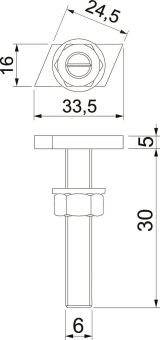 OBO ACMHB M6x30 ZL Hammerkopfschraube f. 