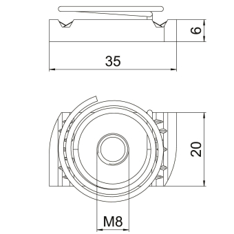 OBO MS41SNF M8 A4 Gleitmutter m.Feder f. 