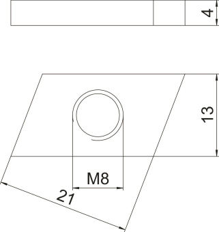 OBO CL27SN M8 ZL Gleitmutter 