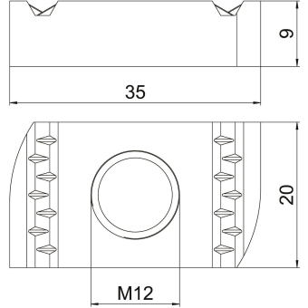 OBO MS41SN M12 A4 Gleitmutter 