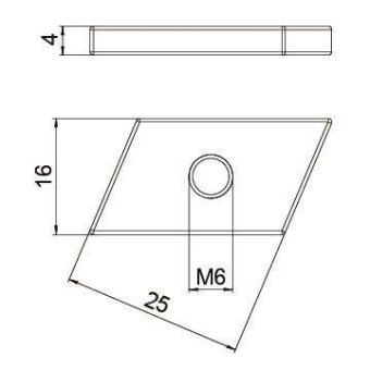 OBO ACMSN M6 A4 Gleitmutter 