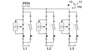 Phoenix       FLT-SEC-T1+T2-3C-350/25-FM 