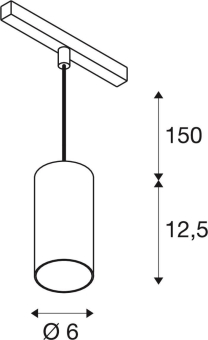 SLV NUMINOS  S P-Leuchte, sw/sw, 1006834 
