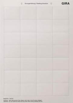 GIRA 145600 Beschriftungsbögen 46,9x36,9 