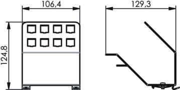 TG Modulträger 8-fach f.   H02025A0224 