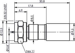 TG F-Kabelstecker, HDTV,     J01600A0009 