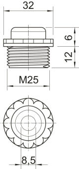 OBO 90 M25 GE Einschraubnippel 
