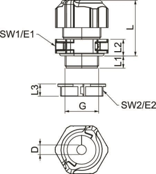 OBO V-TEC TB25 14-18 Kabelverschraubung 