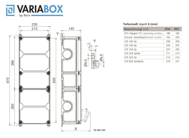 Bals VARIABOX-XXL IP67 3xSteckd.  890938 