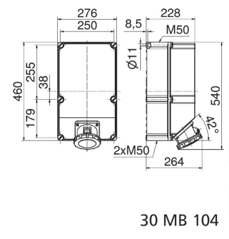 Bals Wandsteckdose GT 125A 5p 400V  1676 