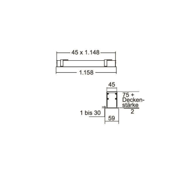 Brumberg LED-Einbau-Profill., 7428121016 