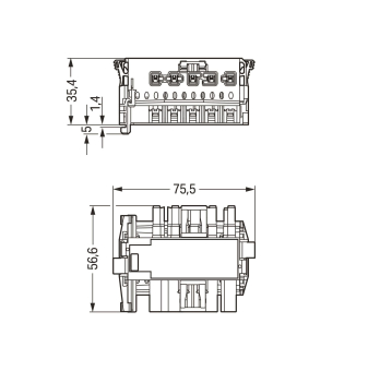 WAGO 770-7105 Linect -T-Steckverbinder, 