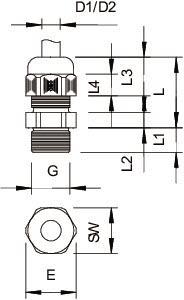 OBO V-TEC L PG9 SGR Kabelverschraubung 