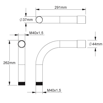 Fintech Gewinderohrbogen 90°  IEGB 40 AL 