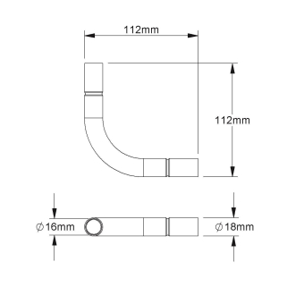 Fintech Steckrohrbogen 90° M16 IESB 16 F 