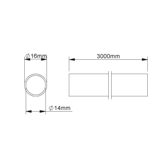 Fintech Steckrohr M16 ID14mm  IESR 16 AL 
