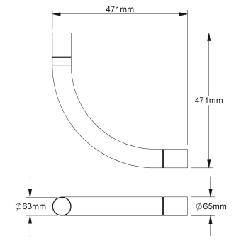Fintech Steckrohrbogen 90° M63 IESB 63 F 
