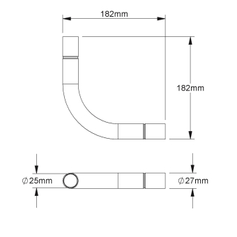 Fintech Steckrohrbogen 90°    IESB 25 E5 