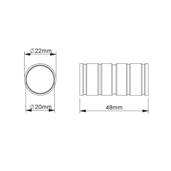 Fintech Steckmuffe M20 L:48mm IESM 20 AL 