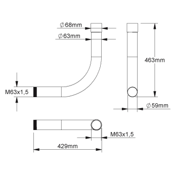 Fintech Gewinderohrbogen 90°   IEGB 63 A 