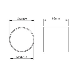 Fintech Gewindemuffe M63 alu  IEGM 63 AL 